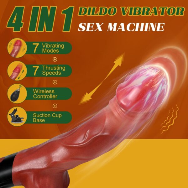 Thrusting Dildo Vibrator Sex Toys - Image 3