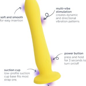 plusOne Luxe Ripple Multi Vibe Vibrating Massager Dildo
