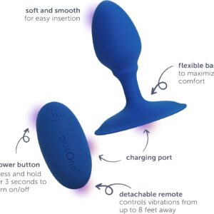 plusOne Luxe Vibrating Plug with Remote