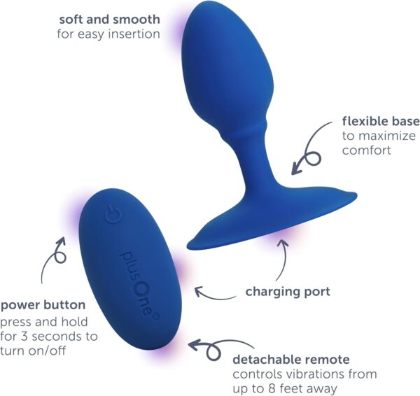 plusOne Luxe Vibrating Plug with Remote
